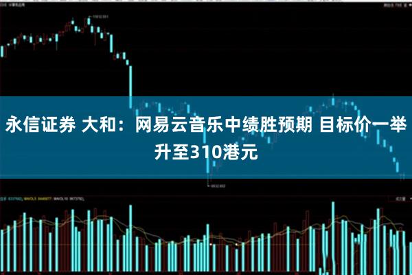 永信证券 大和：网易云音乐中绩胜预期 目标价一举升至310港元
